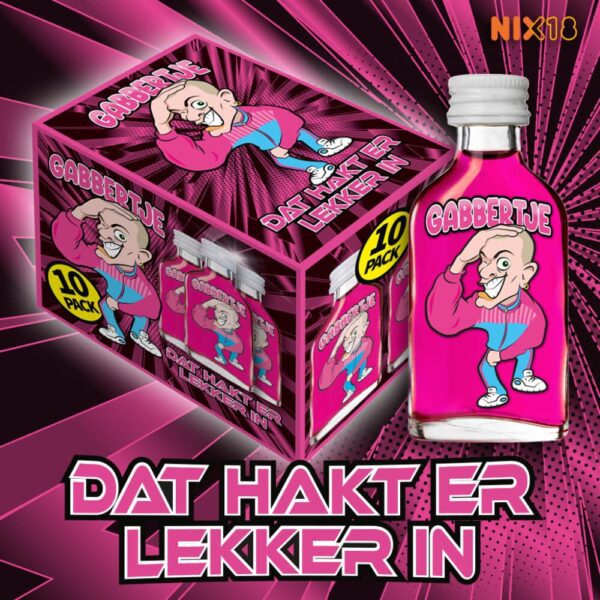 Gabbertje Shot Roze 10x2cl 14,5%