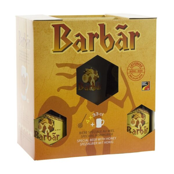 Barbar Giftbox 4x33cl + Glas