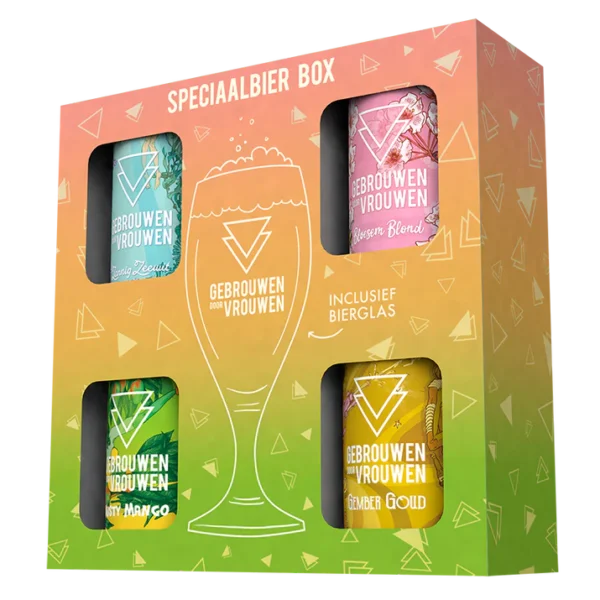 Gebrouwen Door Vrouwen Giftpack 4x33cl + Glas