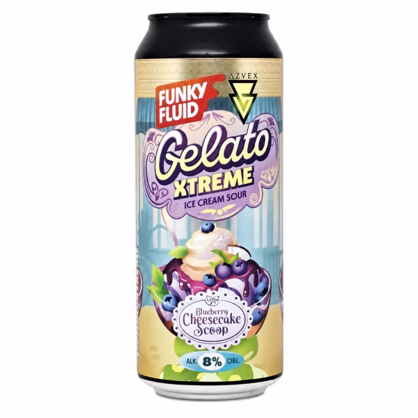 Funky Fluid x Azvex Gelato Extreme Blueberry Cheesecake 50cl 8%
